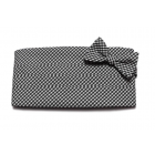 Black Gingham Check Cummerbund & Bow Tie